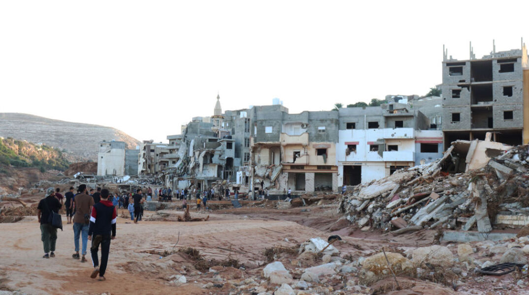 Καταστροφές στην πόλη Ντέρνα της Λιβύης από την κακοκαιρία Daniel