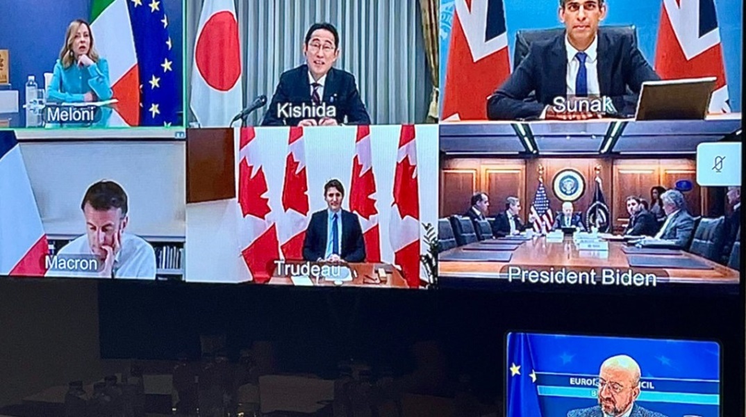 Η τηλεδιάσκεψη των G7