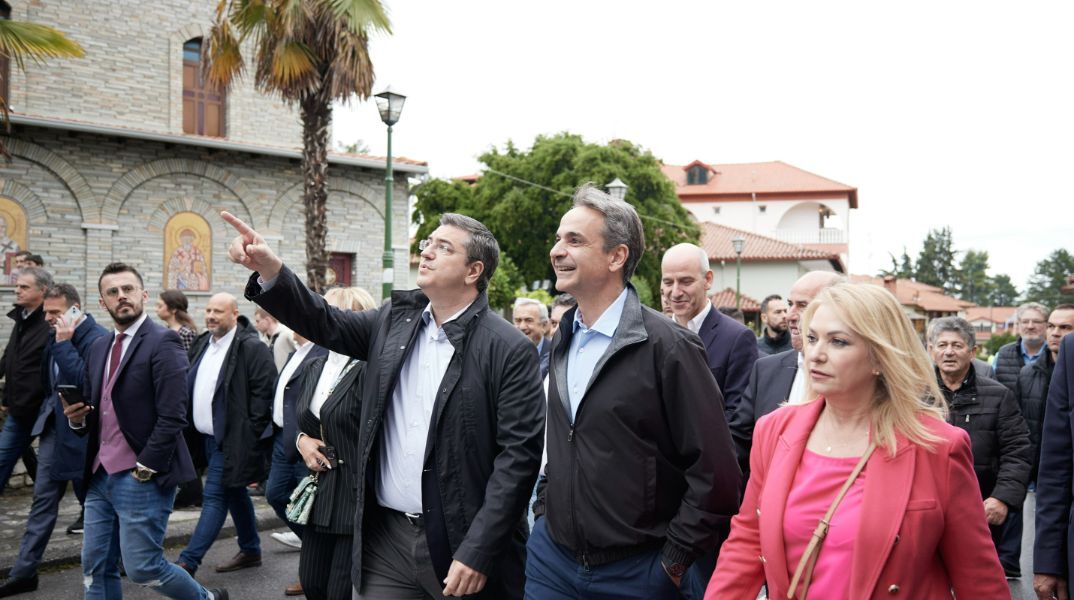 Ο πρωθυπουργός Κυριάκος Μητσοτάκης στην Κατερίνη στο πλαίσιο της περιοδείας για τις Ευρωεκλογές 