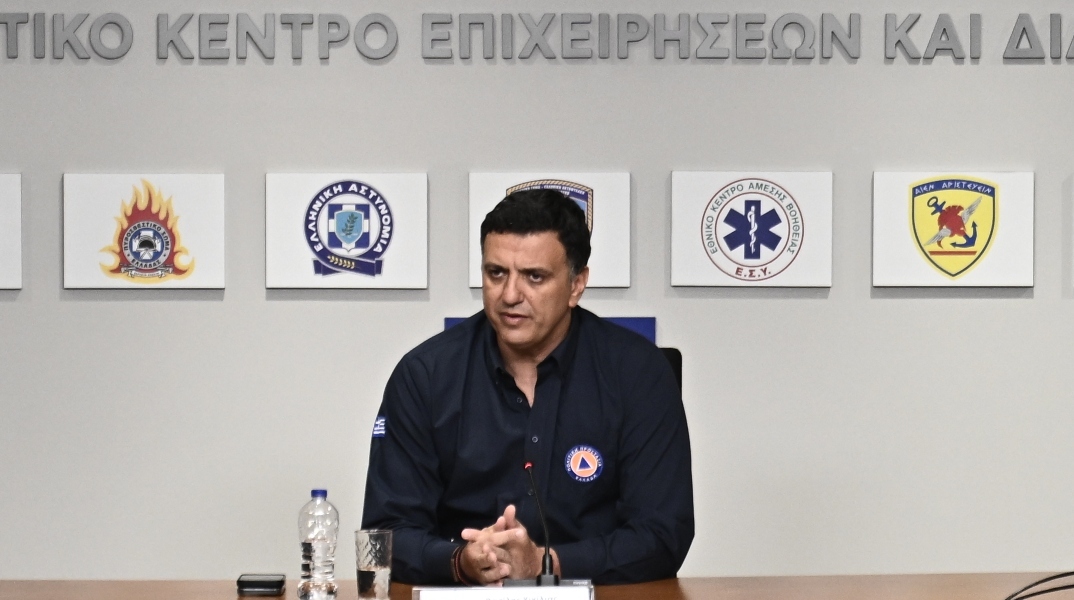 Ο υπουργός Κλιματικής Κρίσης και Πολιτικής Προστασίας, Βασίλης Κικίλιας