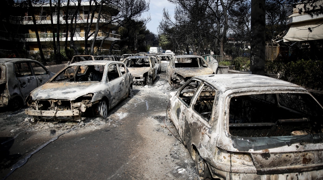 καμμενα αυτοκινητα, δασος, κοσμος