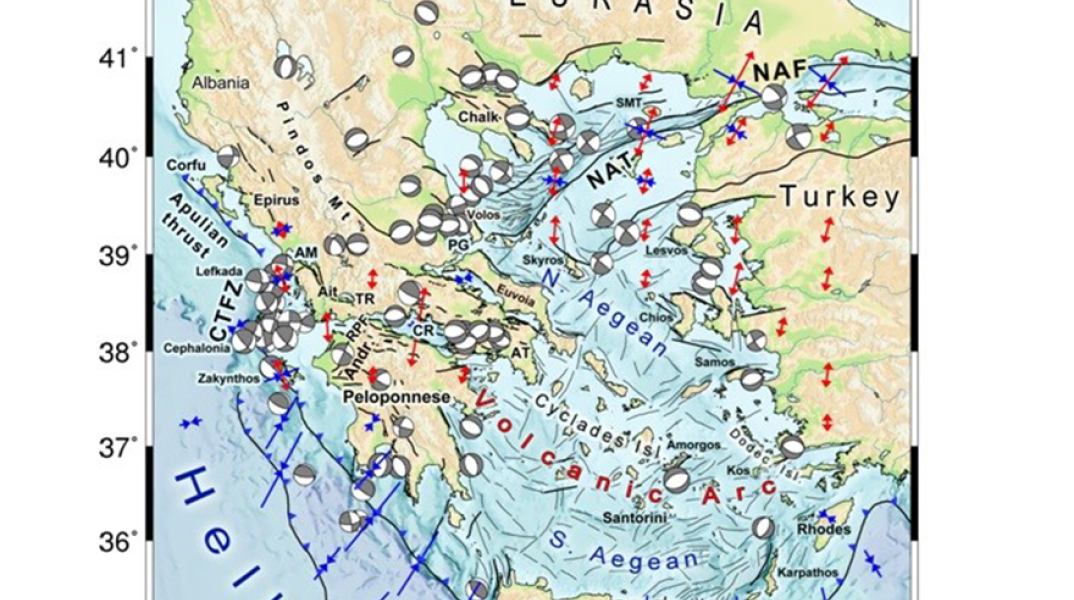 Σεισμοτεκτονικός χάρτης της Ελλάδας 