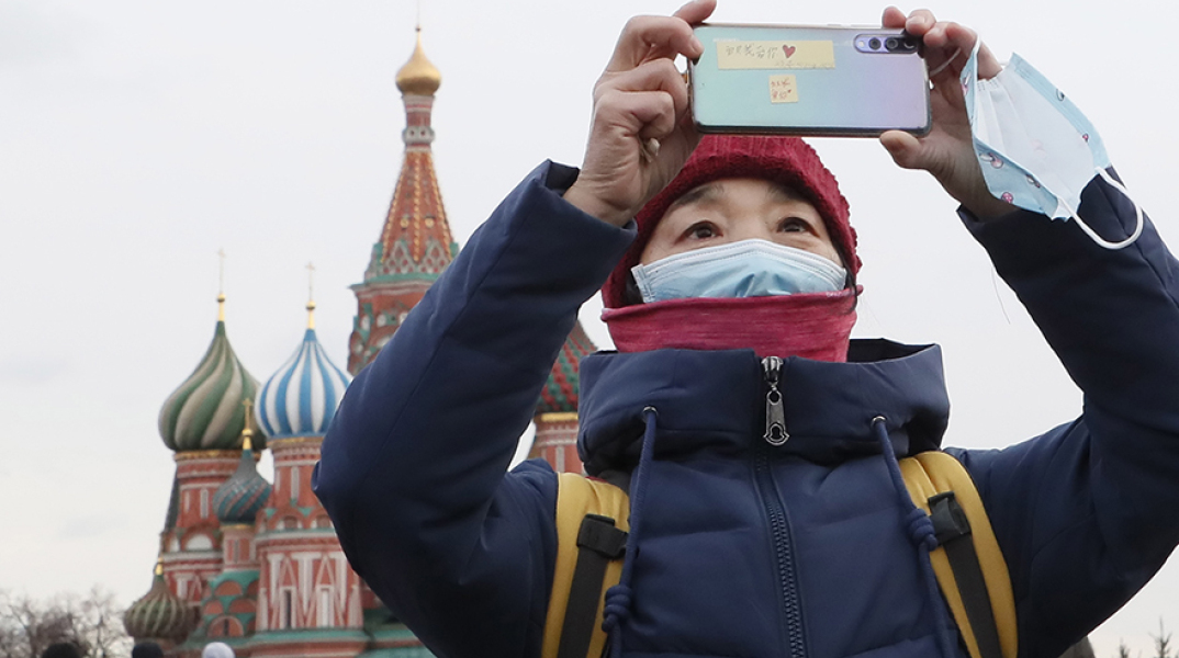 Ασιάτες τουρίστες στη Μόσχα 