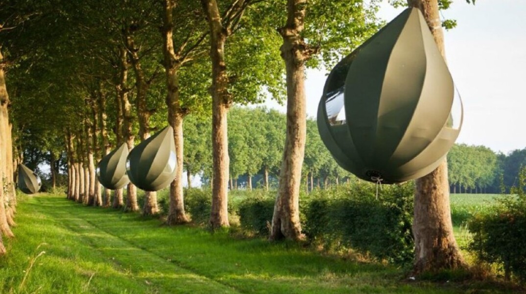 Βέλγιο: Εναλλακτικές διακοπές σε σκηνές δέντρων σε σχήμα δακρύων