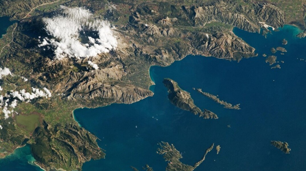 Φωτογραφία από τη Δυτική Ελλάδα από τη NASA