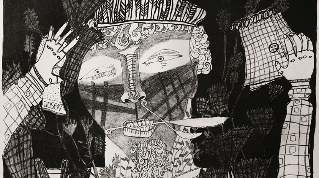 Θάνος Τσιούσης - Αριστέα Χαρωνίτη «Παρασκηνιακές αφηγήσεις / Λαμπερά σενάρια, Απεικονίσεις από δύο χαράκτες» στο TAF / the art foundation
