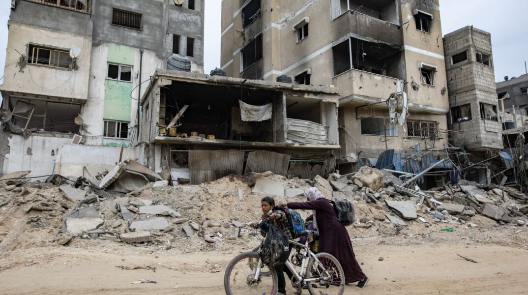Κατεστραμμένα κτίρια στην Παλαιστίνη