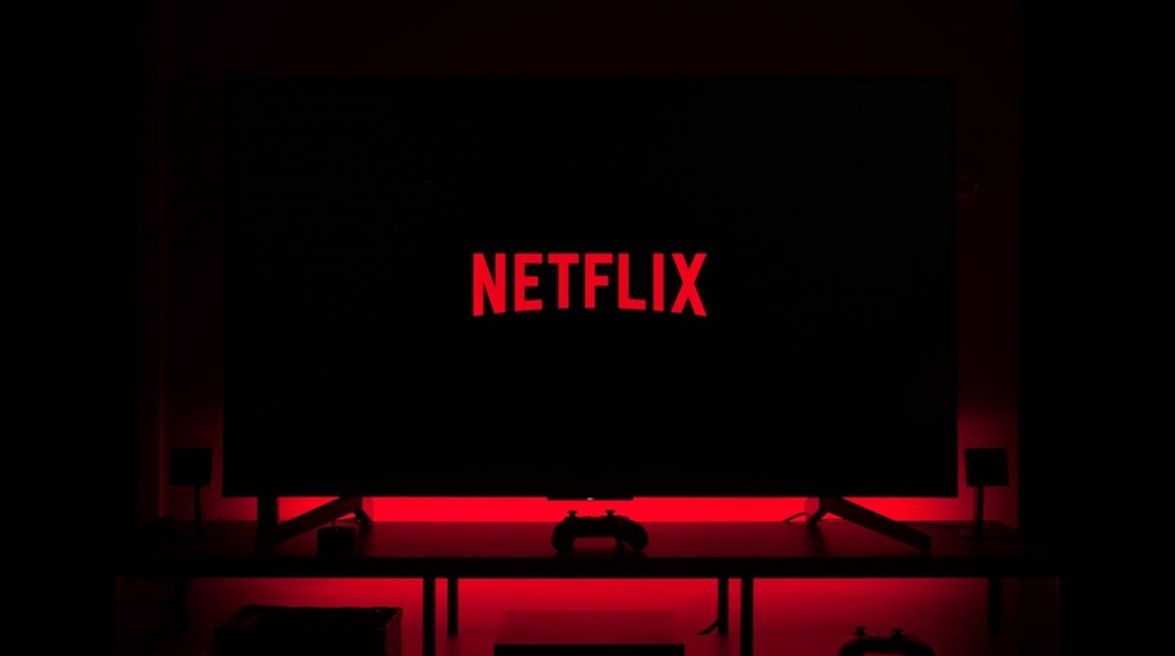 Οθόνη που δείχνει το λογότυπο του Netflix