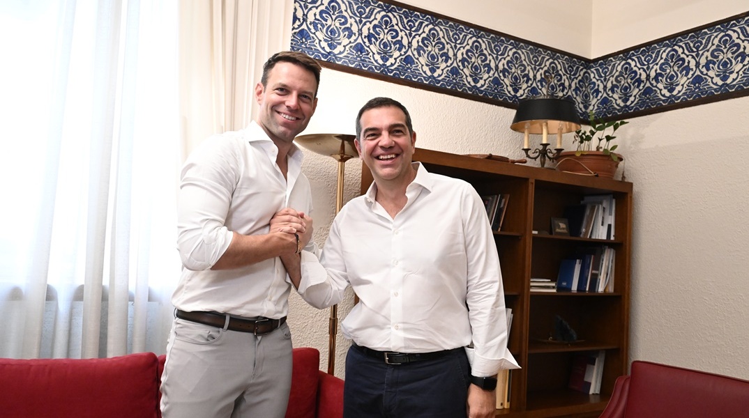 Ο Στέφανος Κασσελάκης και ο Αλέξης Τσίπρας σε παλαιότερη συνάντησή τους