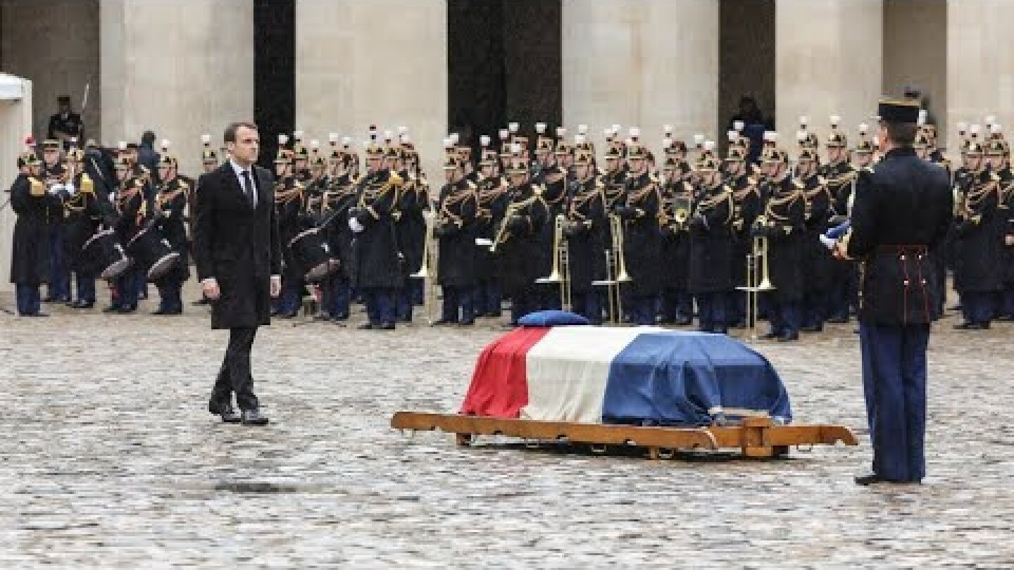 REPLAY - Éloge funèbre d'Emmanuel Macron lors de l''hommage national au gendarme Beltrame