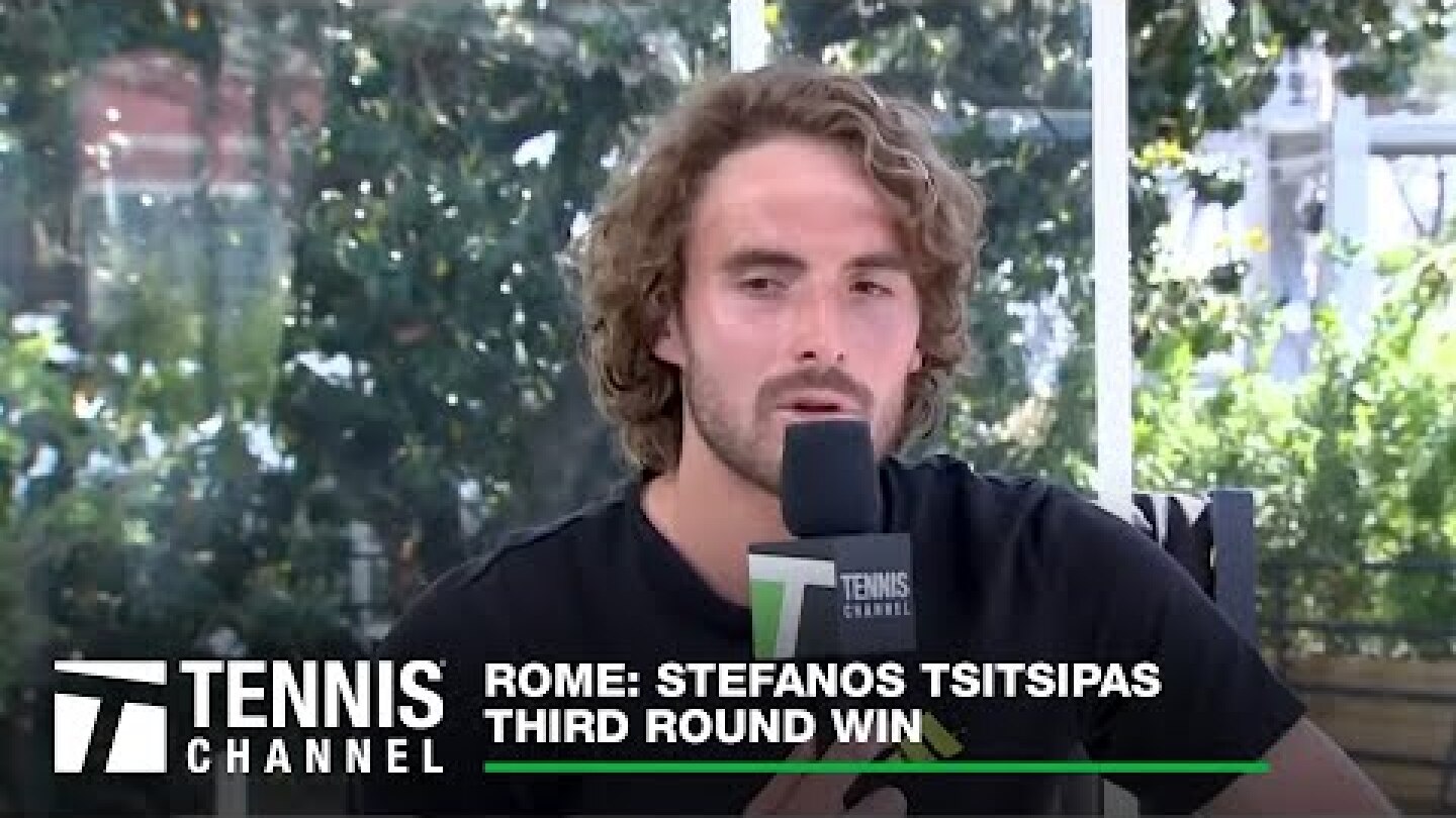 Stefanos Tsitsipas Feeling The Love From Fans In Italy | 2024 Rome Third Round