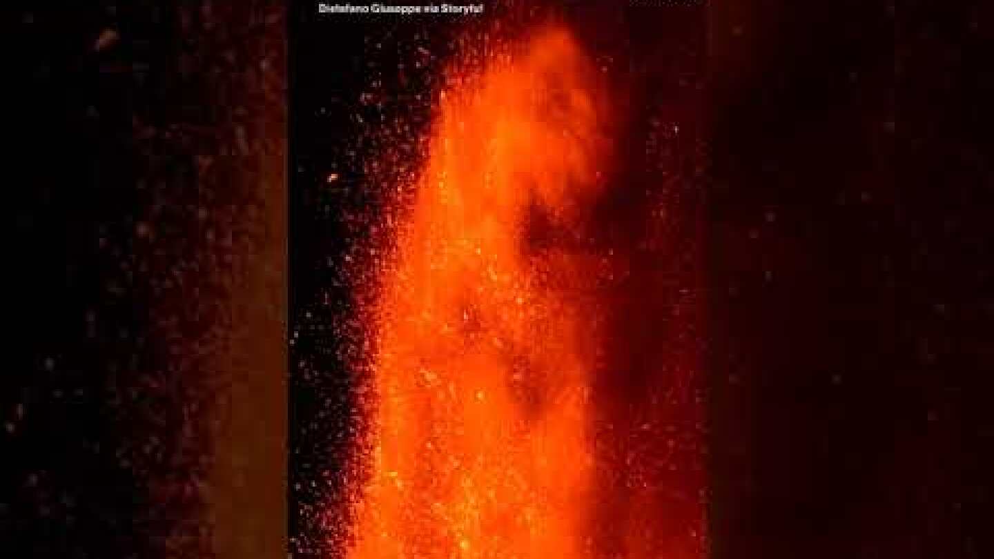Lava spews from Italy's Mount Etna