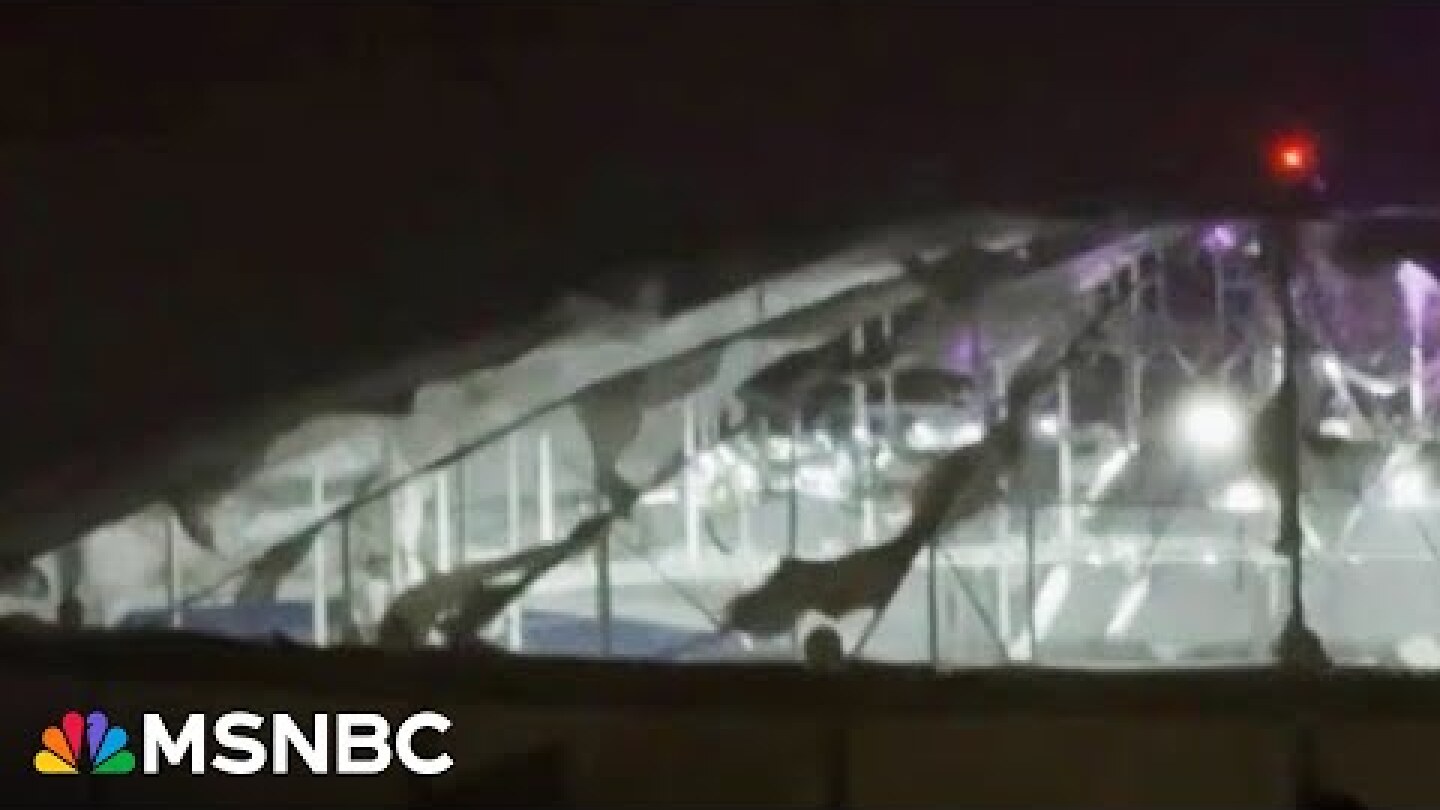 Wind from Hurricane Milton tears apart roof of Tampa's Tropicana Field