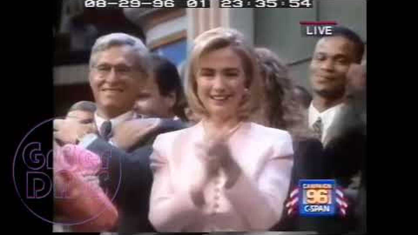 DNC 1996 Rocks Out to MACARENA: Bill Clinton, Hillary Clinton, Delegates