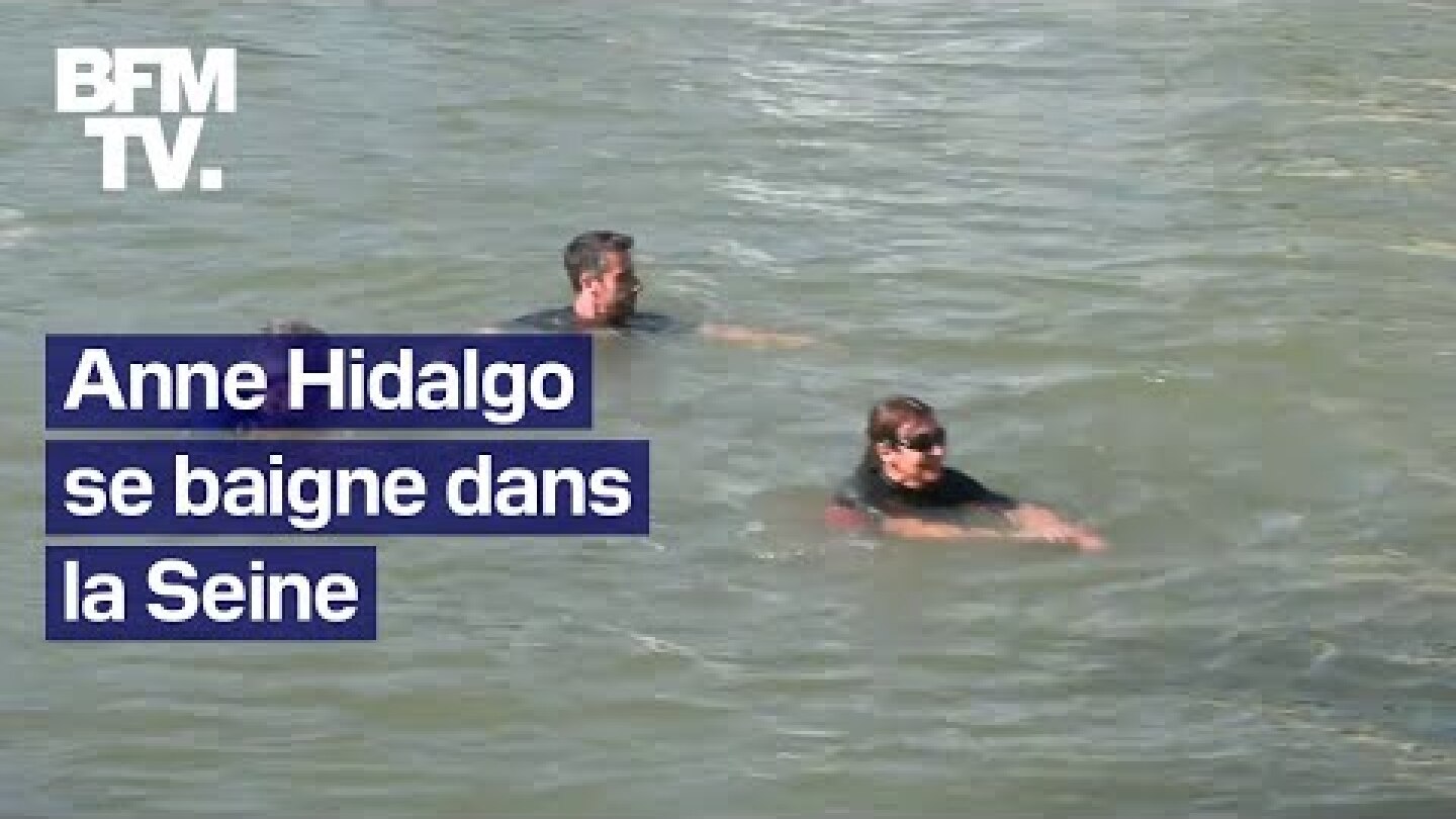 Anne Hidalgo se baigne dans la Seine, 9 jours avant le début des JO de Paris