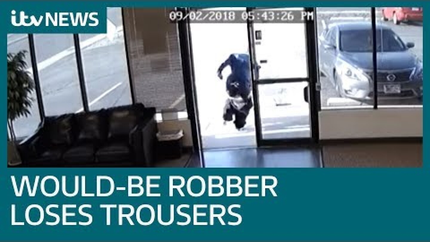 Man drops gun and trousers in botched armed robbery | ITV News