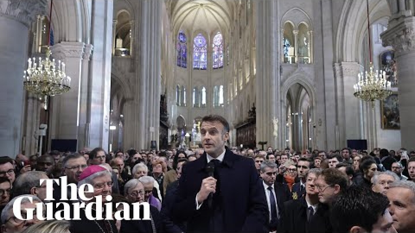 Macron visits newly restored Notre-Dame Cathedral in Paris