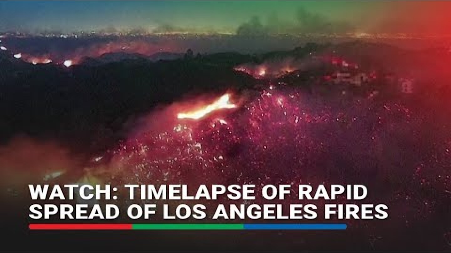 Timelapse captures rapid spread of Los Angeles fires