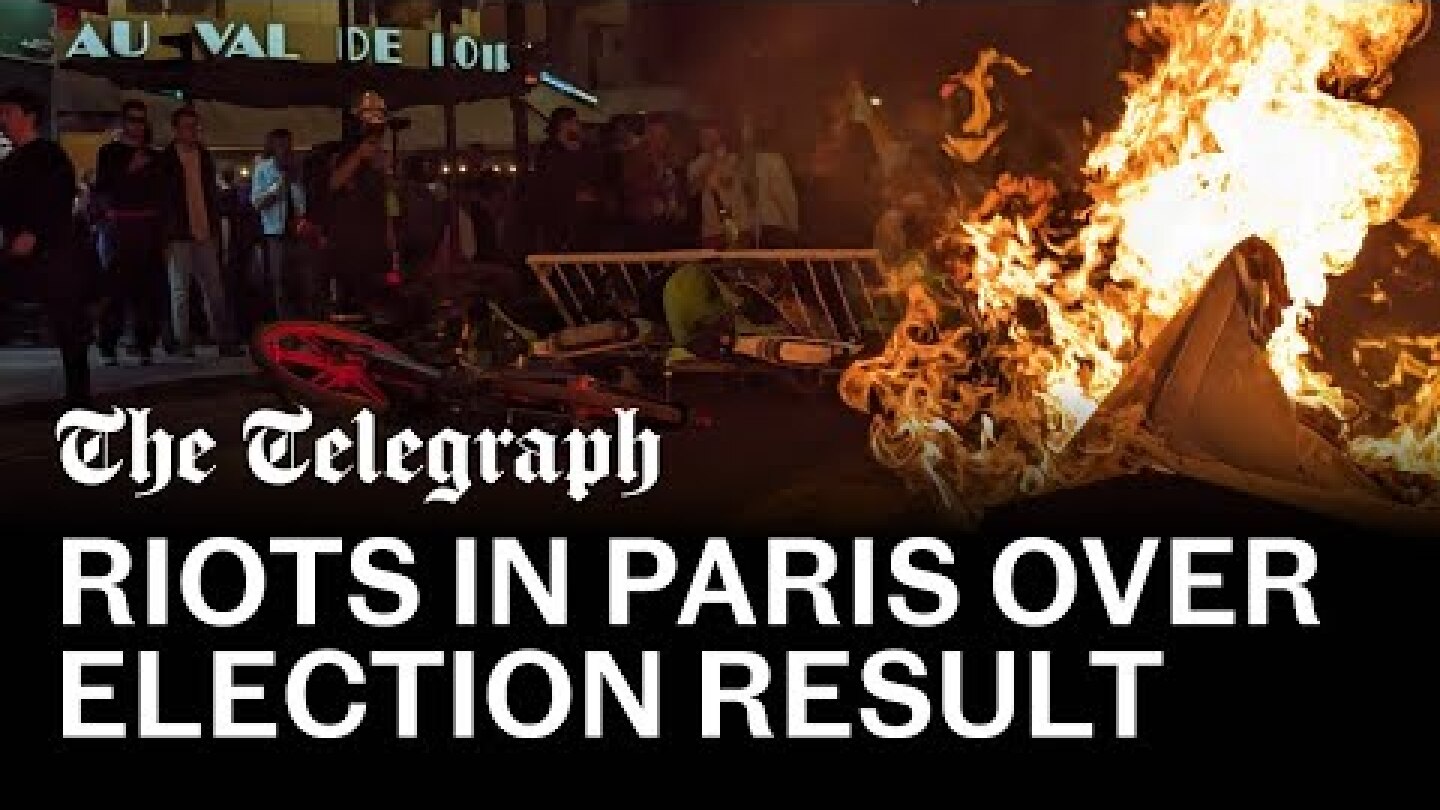 Thousands march through Paris after French election