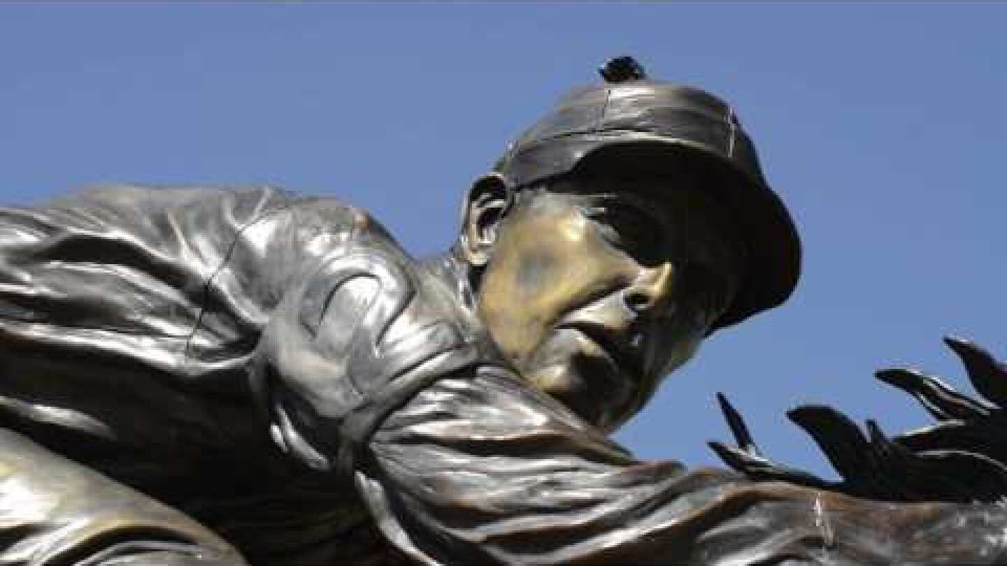 George Woolf and Seabiscuit Monument in Cardston, Alberta