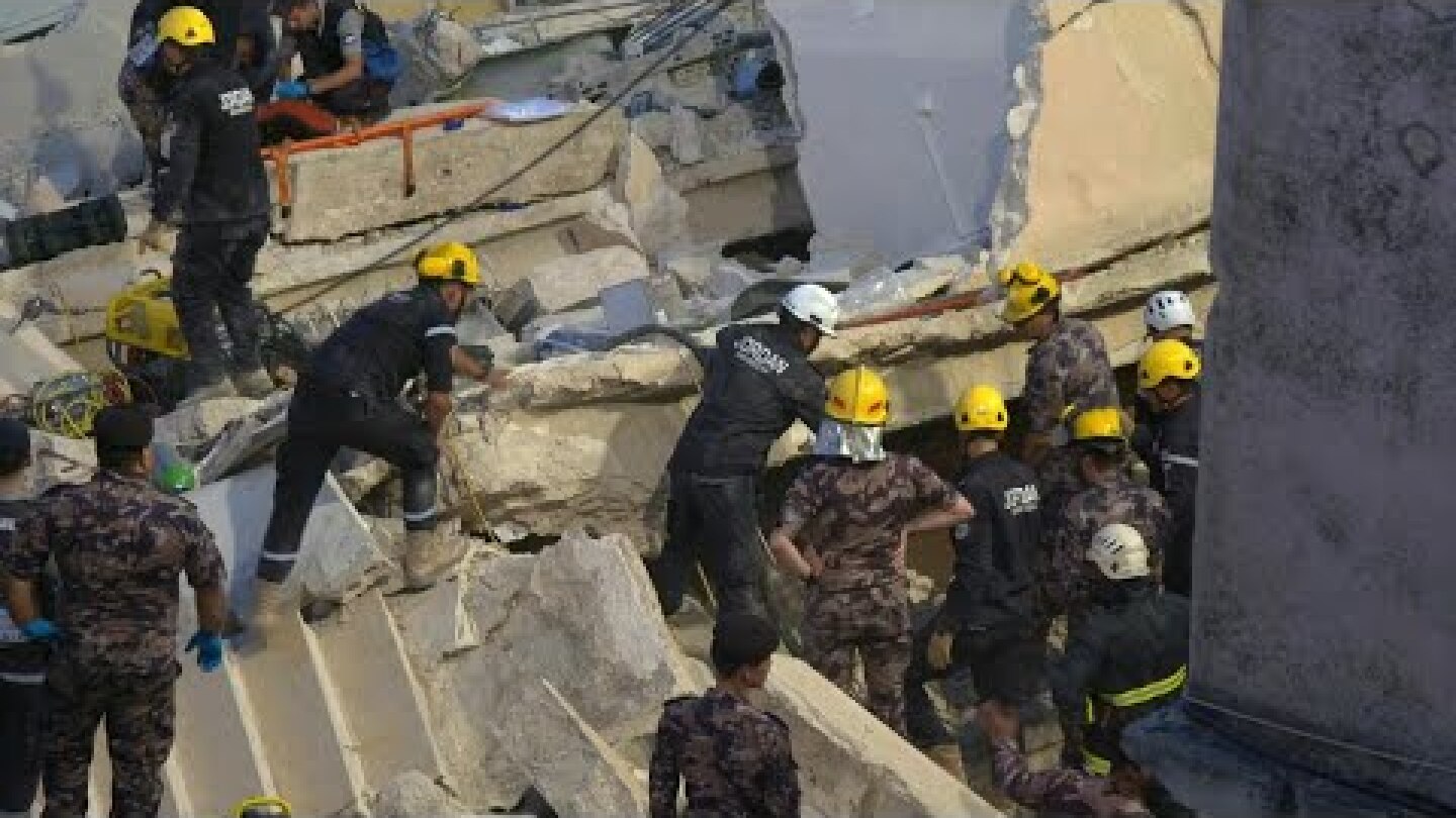 Rescuers search for survivors of Jordan building collapse | AFP