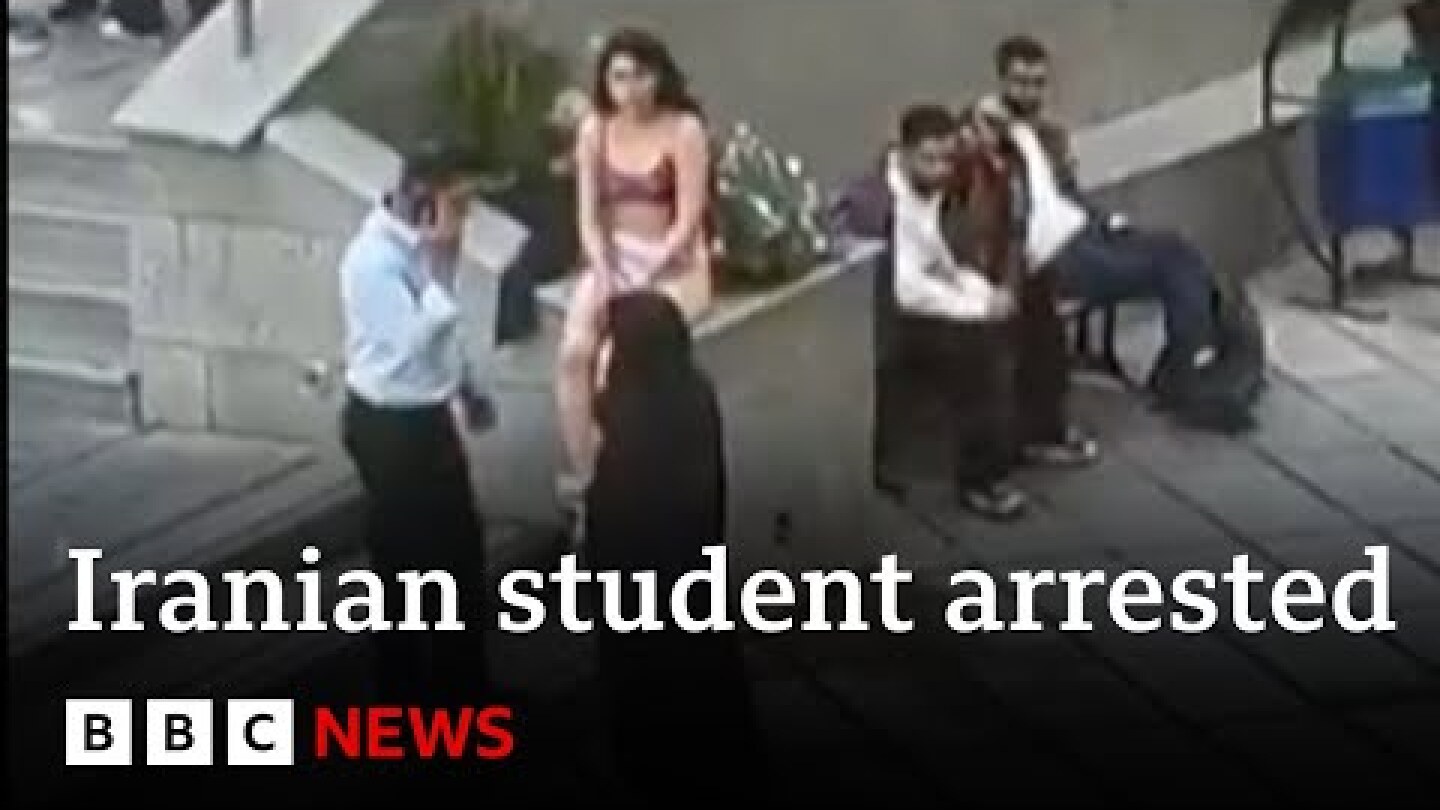 Iranian student arrested after removing clothes at university | BBC News