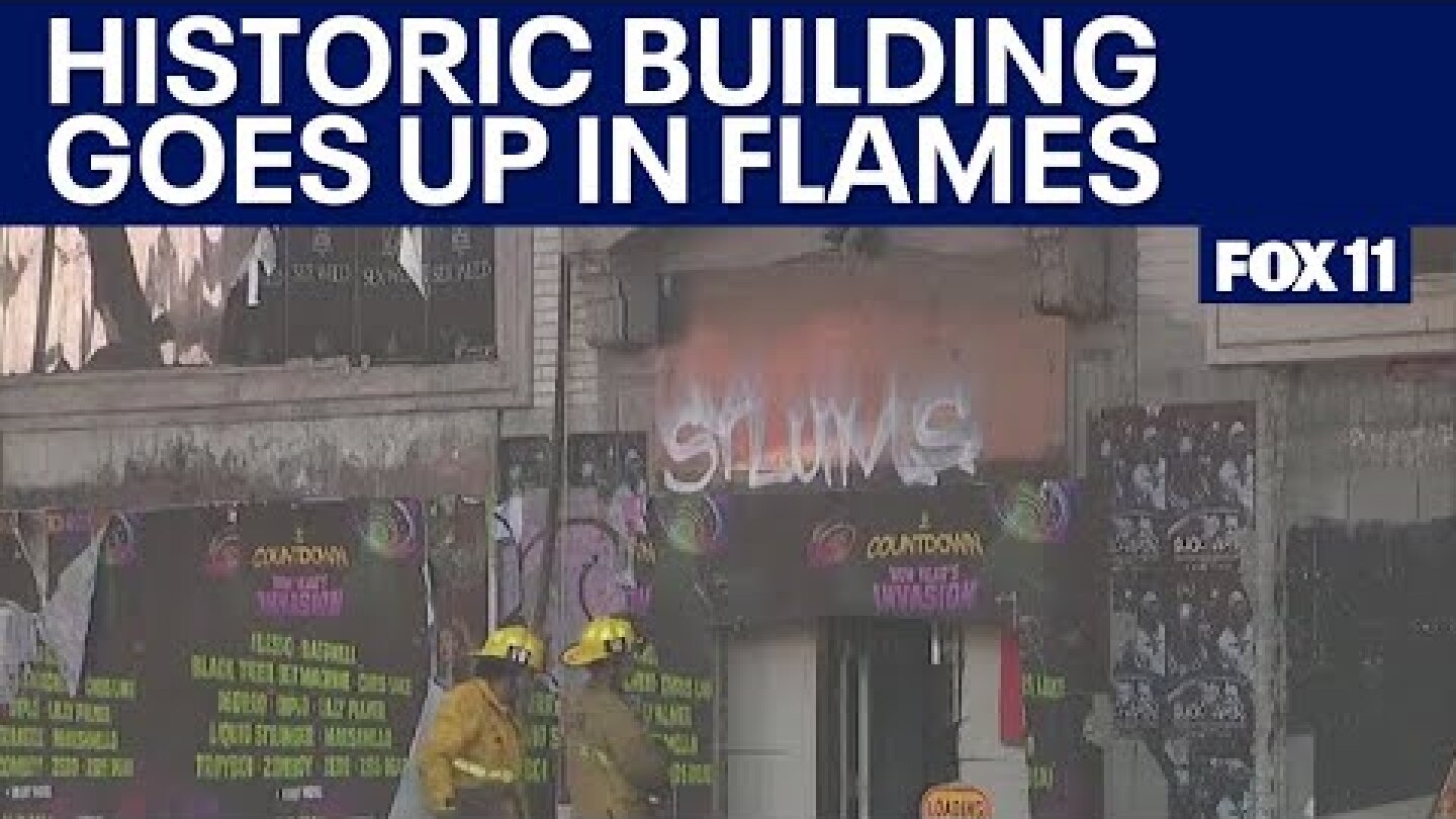 'Morrison Hotel' made famous by The Doors burns down in downtown LA