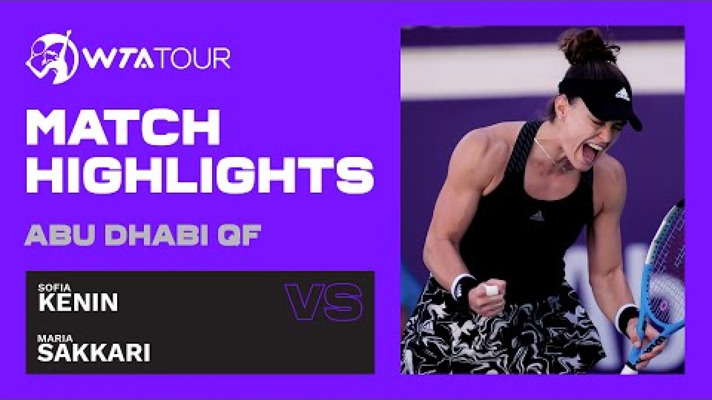 Sofia Kenin vs. Maria Sakkari | 2021 Abu Dhabi Quarterfinal | WTA Highlights
