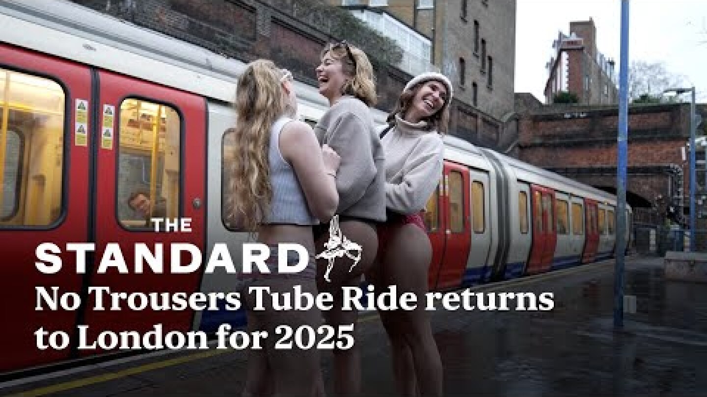 Londoners brave freezing temperatures for No Trousers Tube Ride