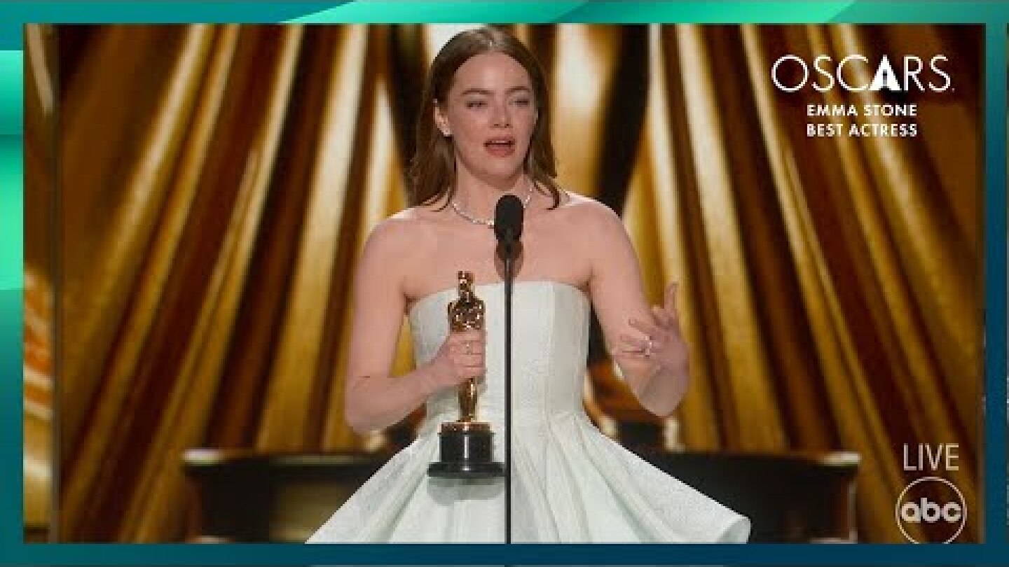 Emma Stone Wins Best Actress for 'Poor Things' | 96th Oscars (2024)