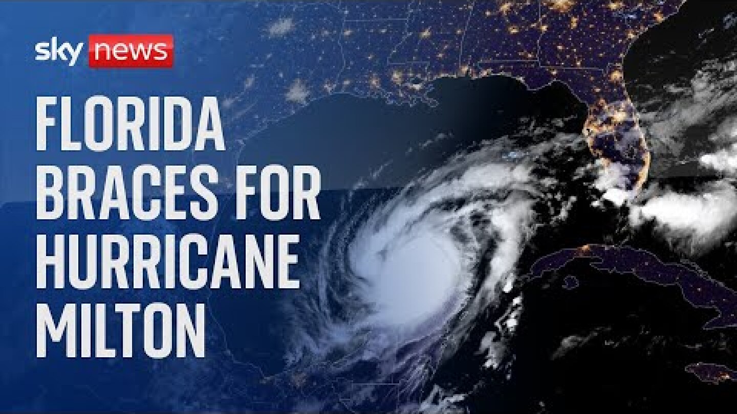 Watch live: People in Florida prepare for Hurricane Milton as it heads towards the US state