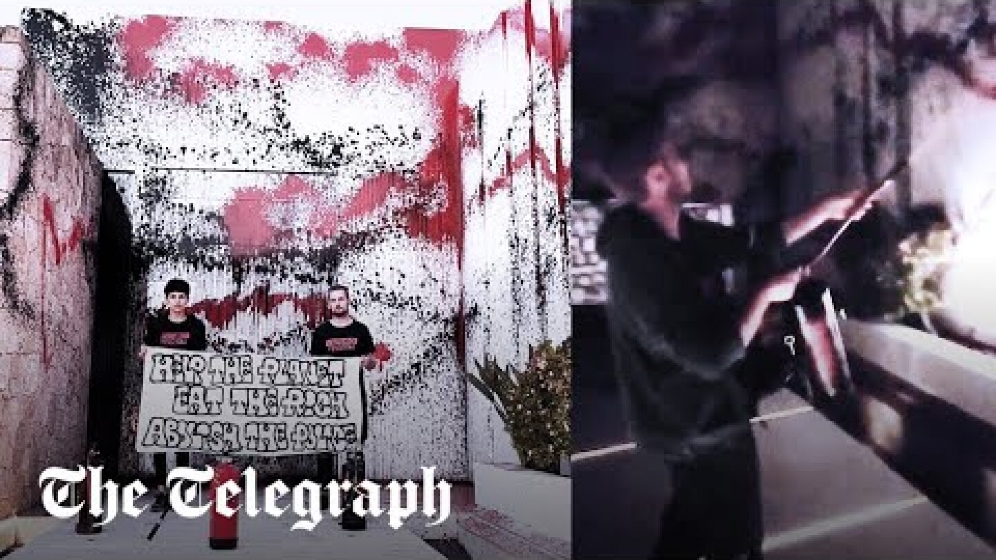 Climate protesters spray-paint Lionel Messi’s Ibiza villa