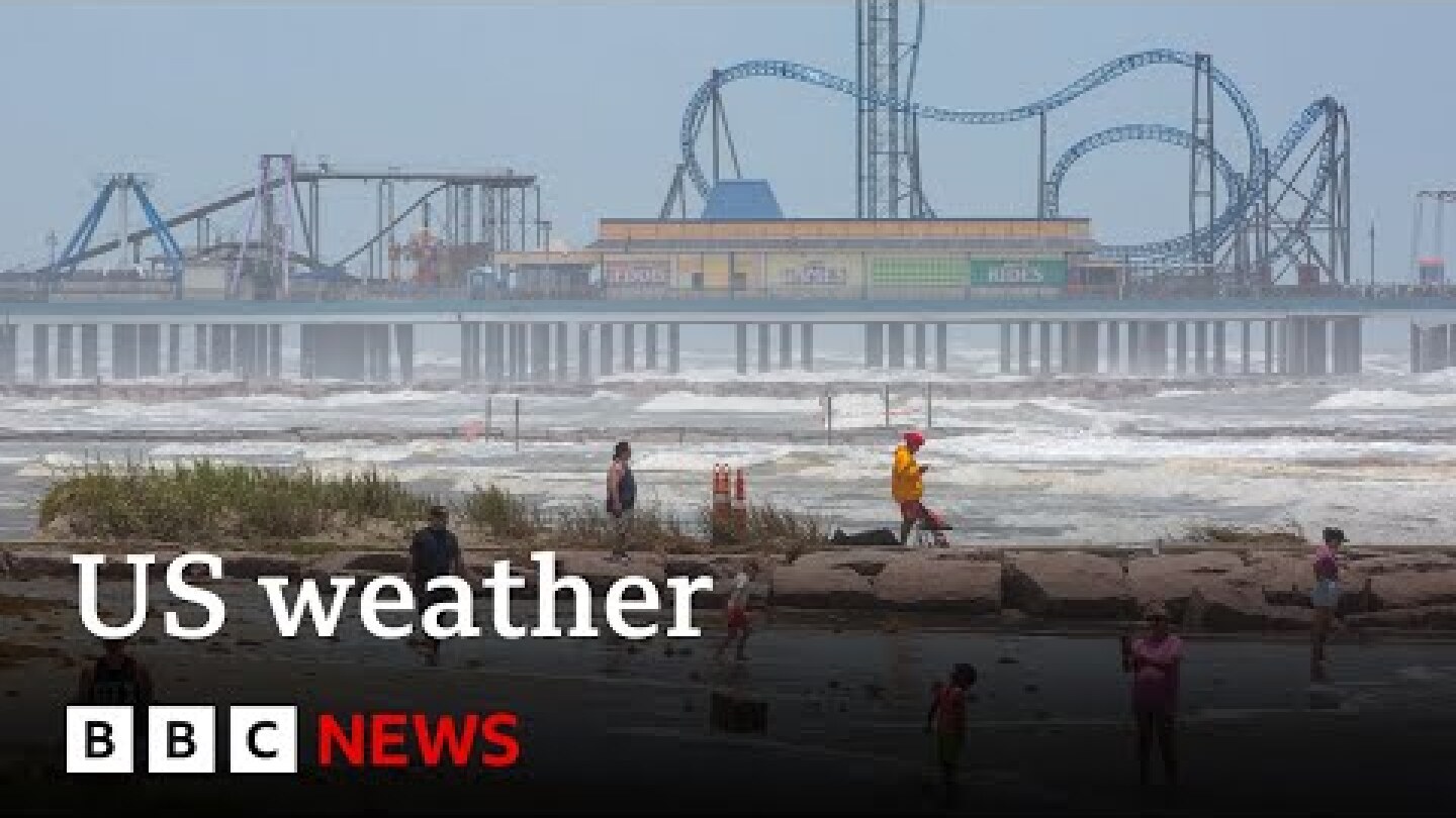US braced for extreme weather as Hurricane Beryl and West Coast heatwave strike | BBC News