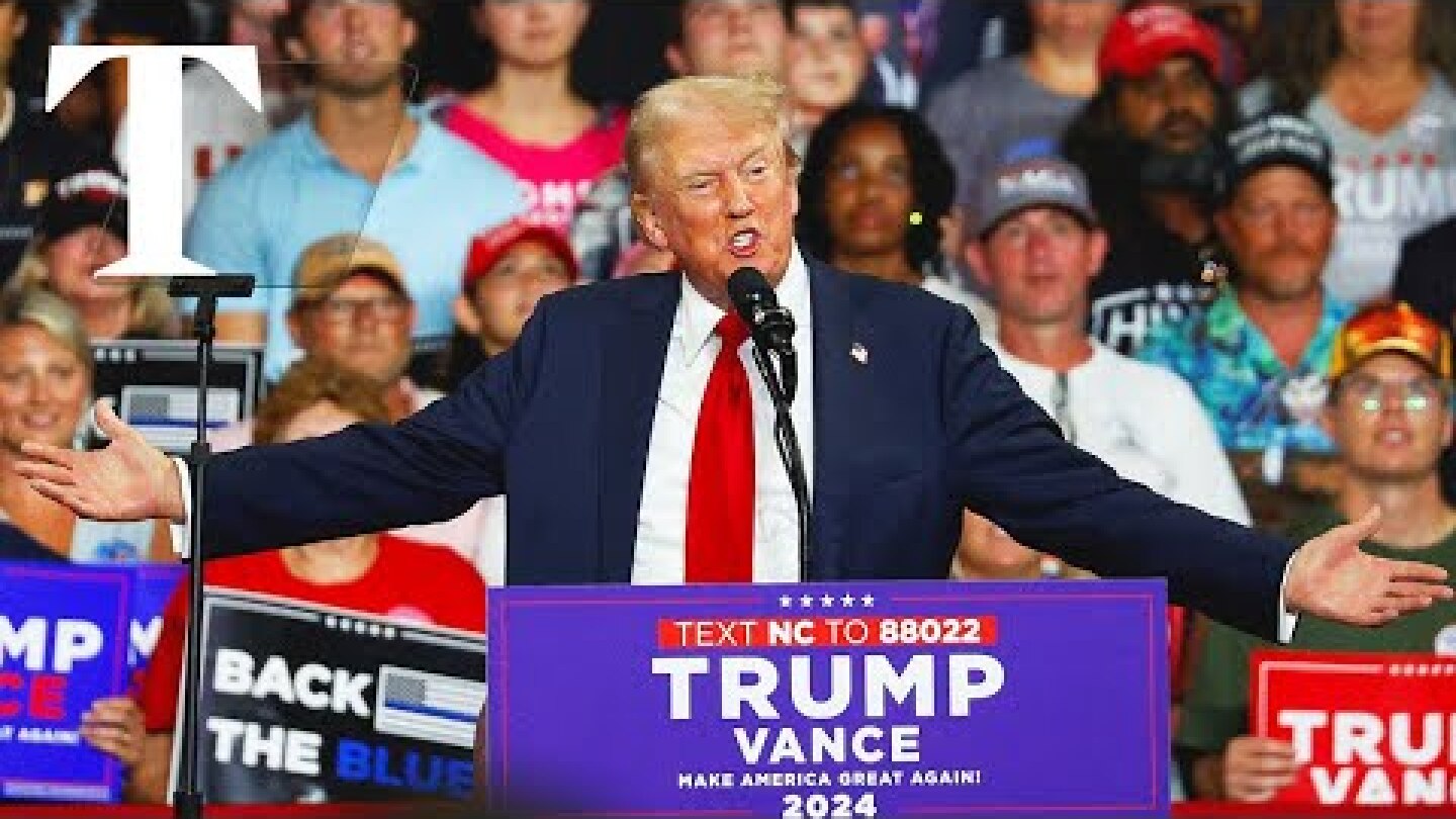 Donald Trump calls Kamala Harris a "lunatic" at North Carolina rally