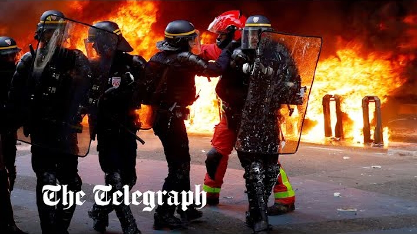 Fierce clashes erupt as France faces largest May Day protests in 30 years