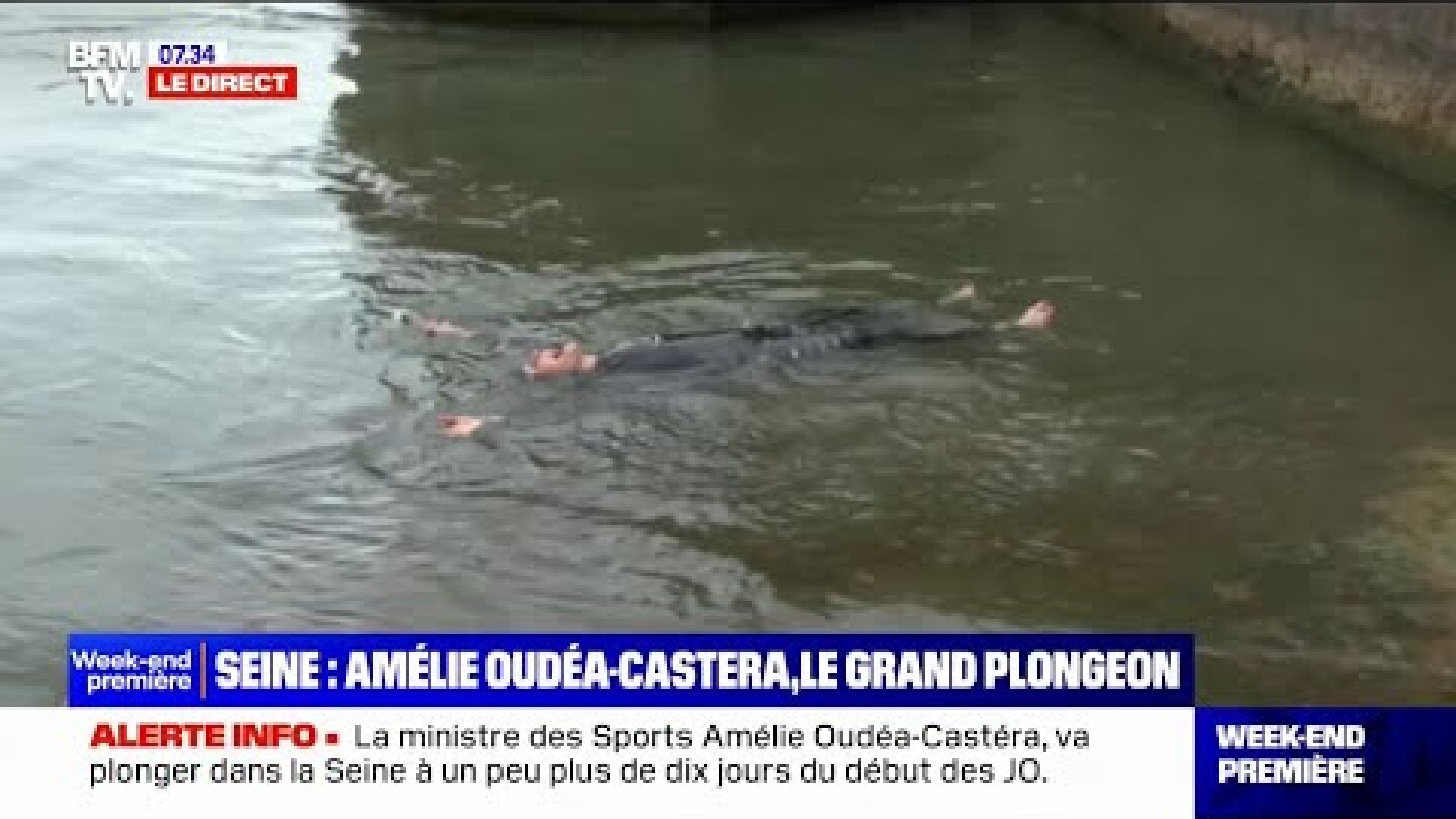 Les images de la ministre des Sports plongeant dans la Seine à Paris à 13 jours des JO