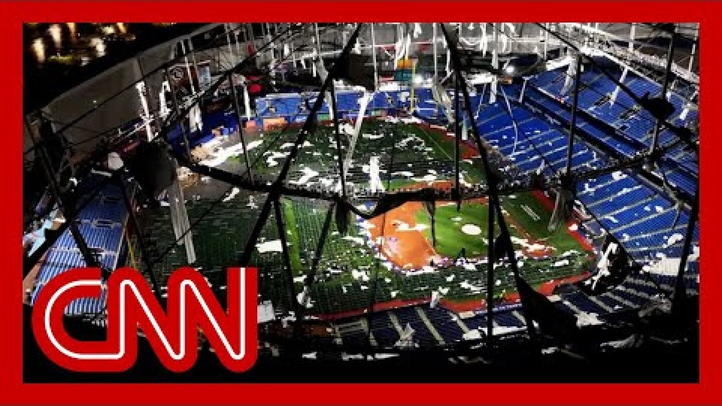 'Surreal to see': Tropicana Field roof shredded by Hurricane Milton