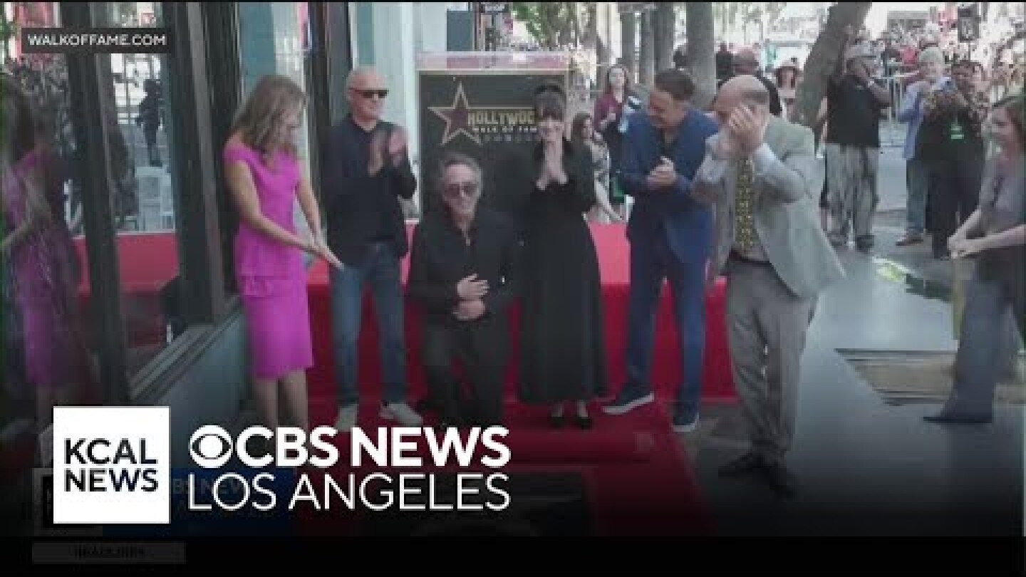 Filmmaker Tim Burton honored with a star on the Hollywood Walk of Fame