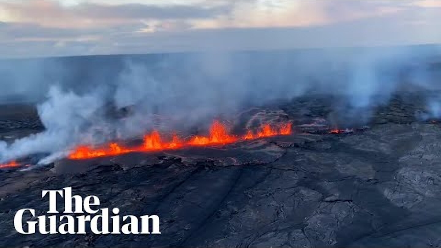 Aerial pictures show Hawaii’s Kilauea volcano erupting