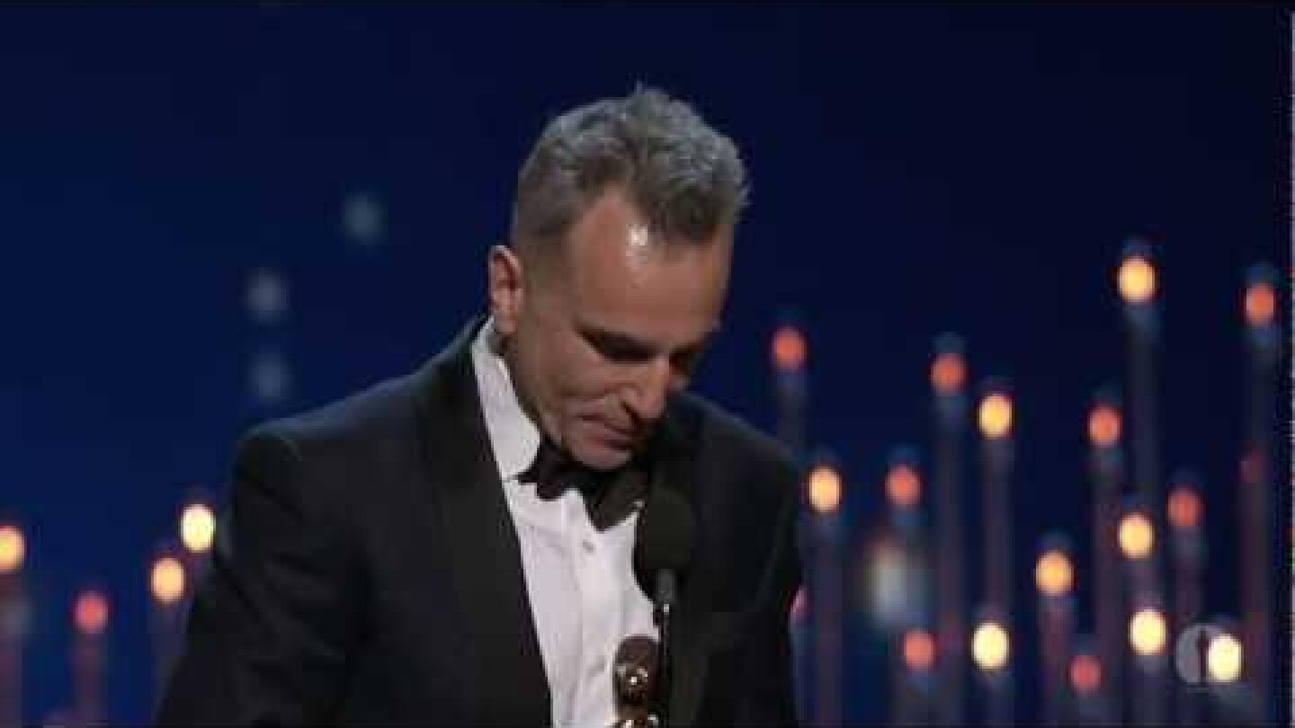 Daniel Day-Lewis winning Best Actor for "Lincoln"