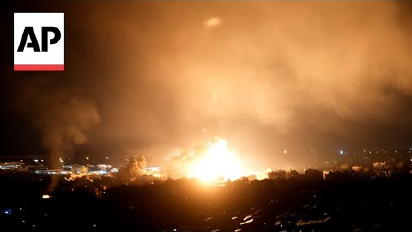 Video captures massive explosions near an airport in Beirut